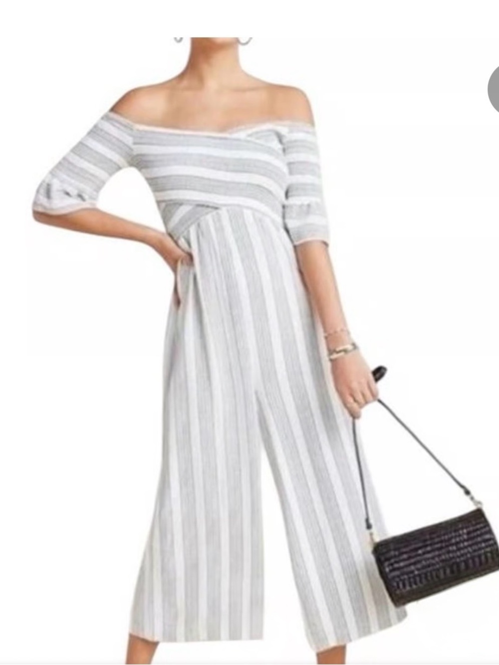 Ali & Jay Smocked Crop Jumpsuit - Size S